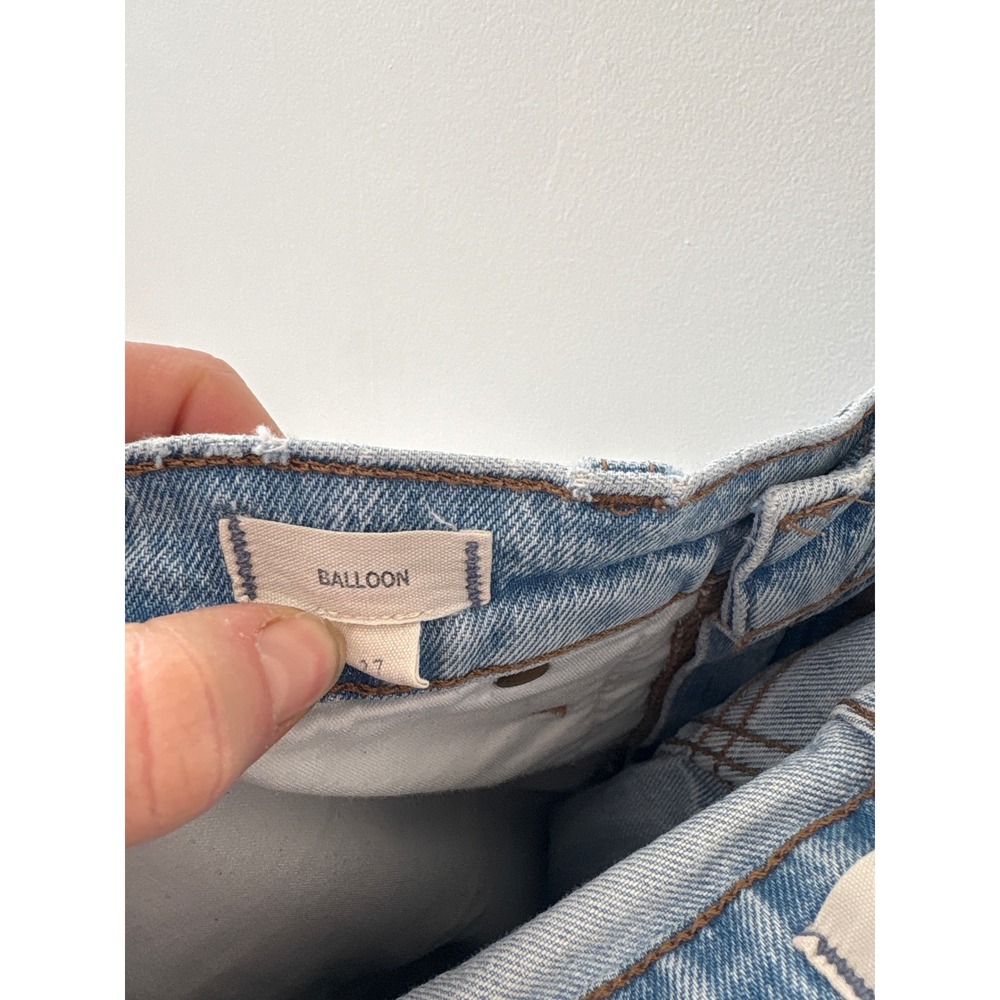 Madewell Balloon Jeans Light Wash Denim High Rise Waist Size 27 - Picture 4 of 9